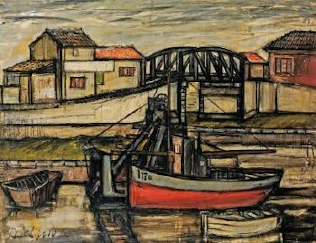 Bateau sur le canal by Franz Priking