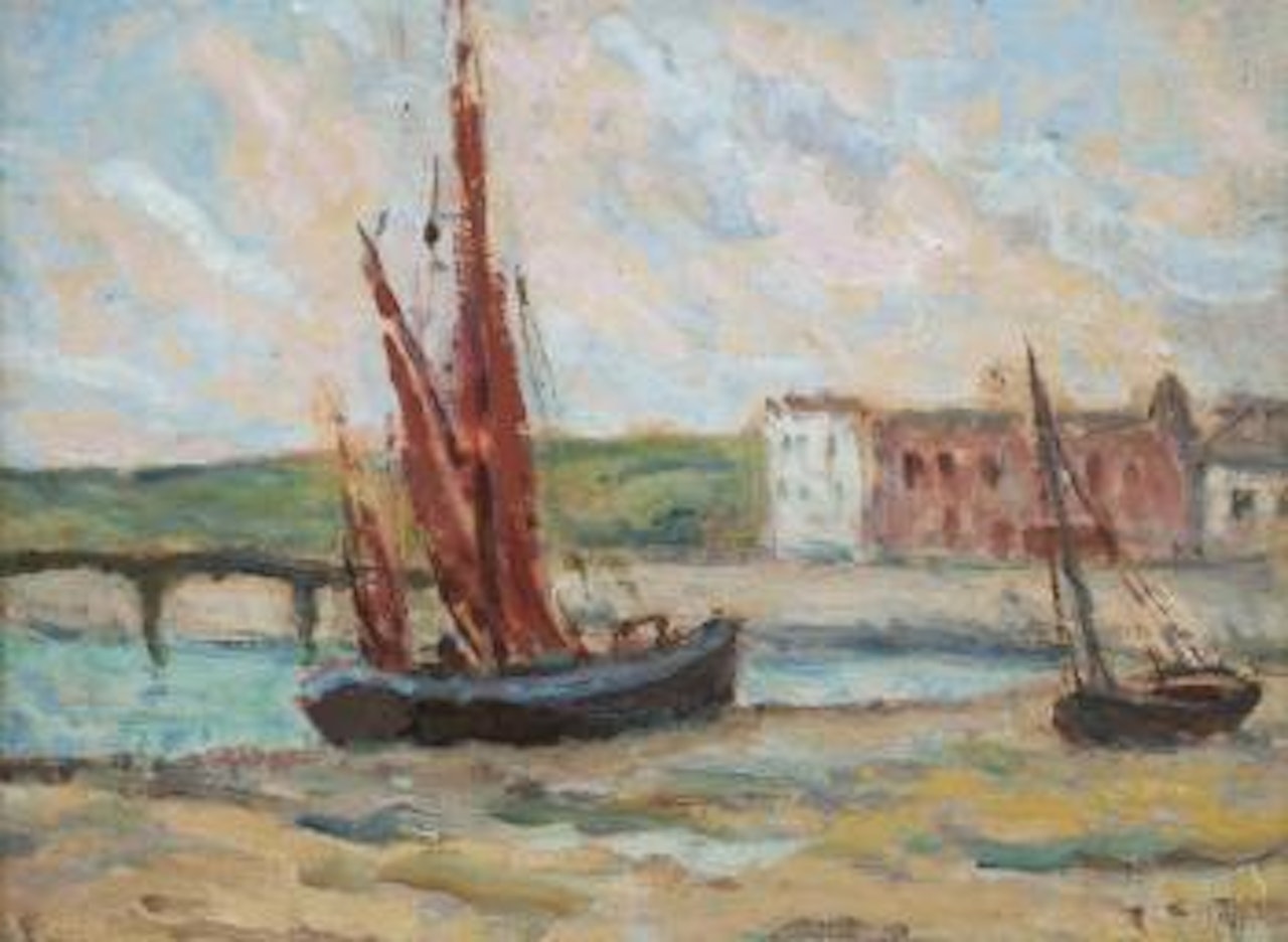 Bateaux sur la plage by Maximilien Luce