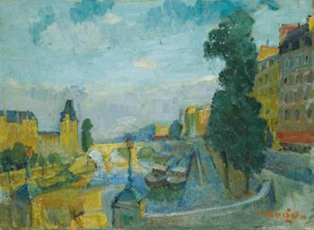 Bateaux au bord de la Seine by Constantin Kluge