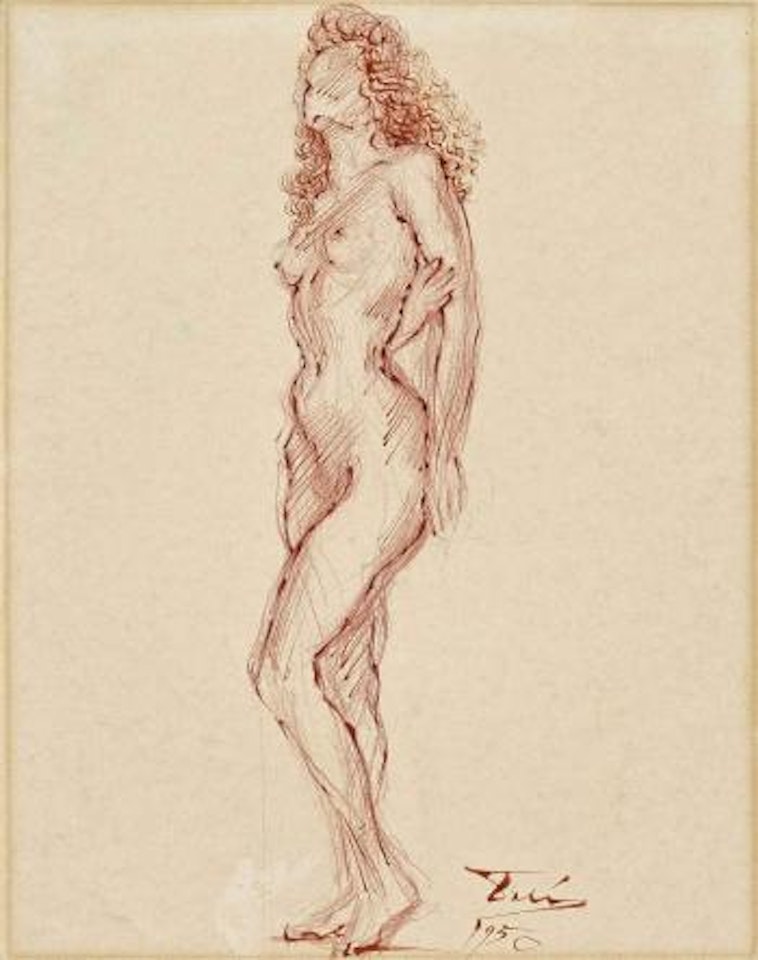 Etude de nu by Salvador Dali