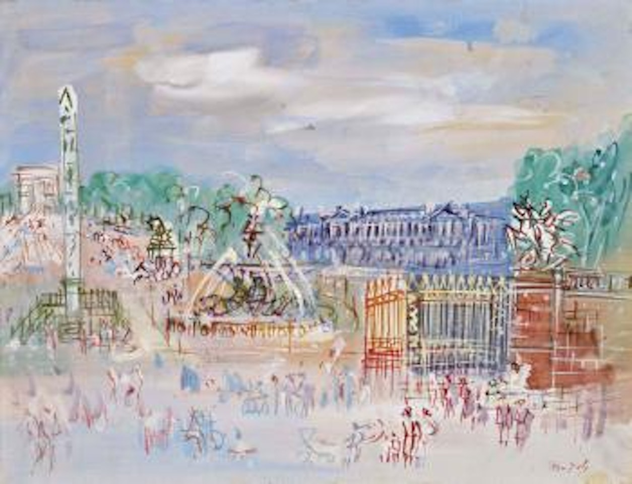 Place de la Concorde by Jean Dufy