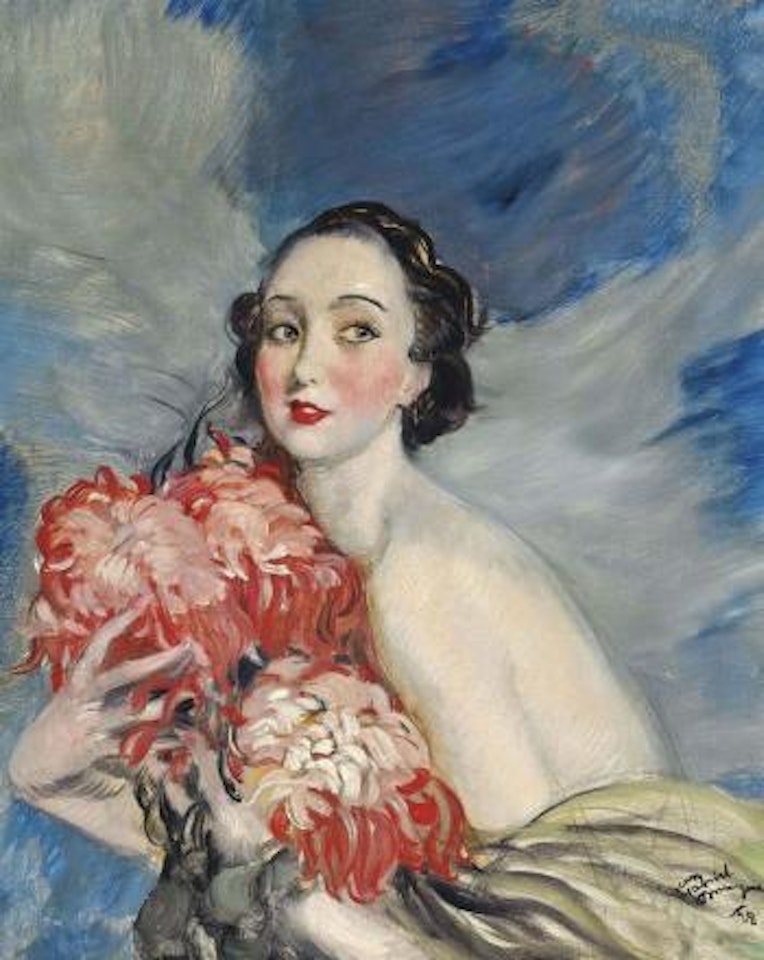 Jeune femme aux fleurs by Jean Gabriel Domergue