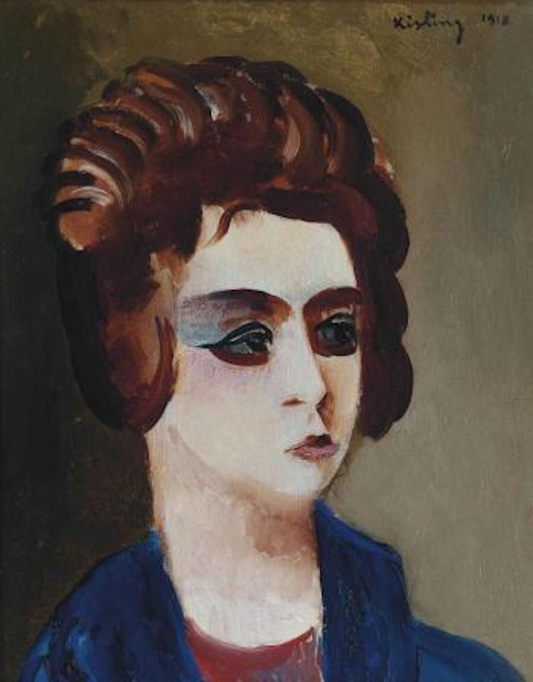 Tête de jeune fremme brune by Moïse Kisling