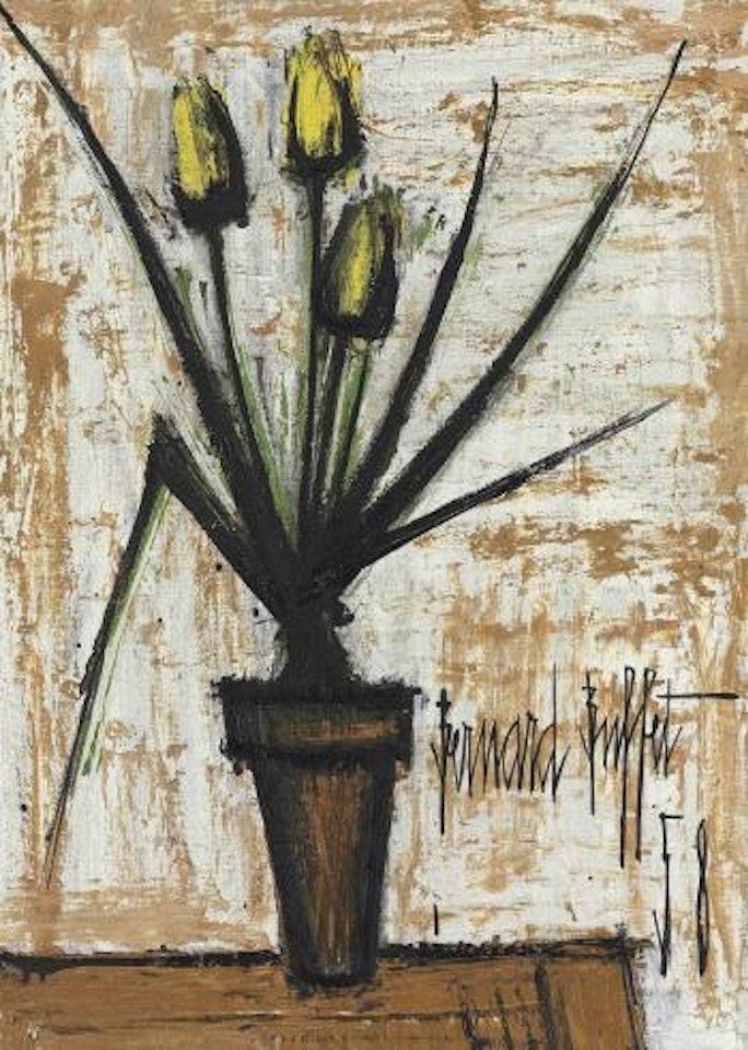 Le pot de tulipes by Bernard Buffet