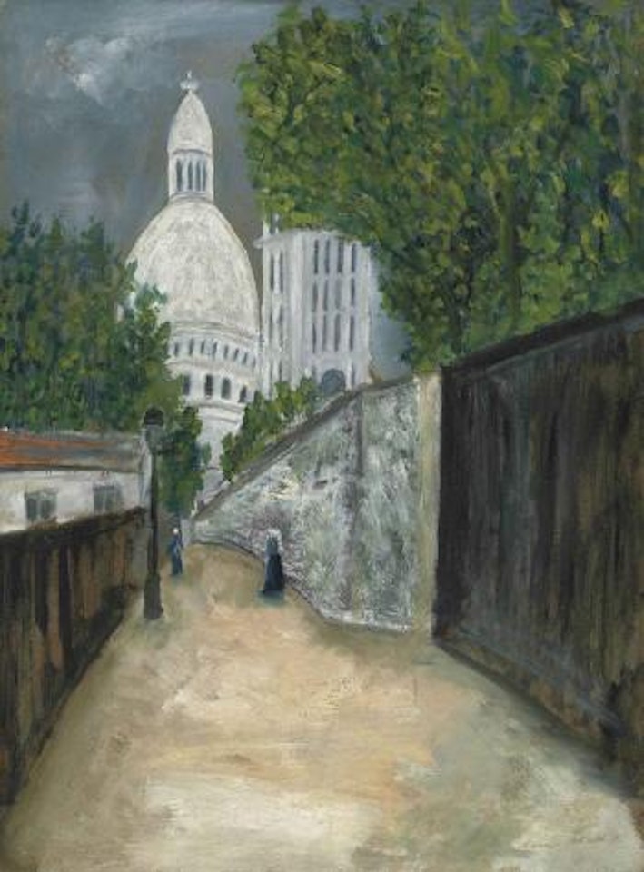 Rue à Montmarte et le Sacré-Coeur by Maurice Utrillo