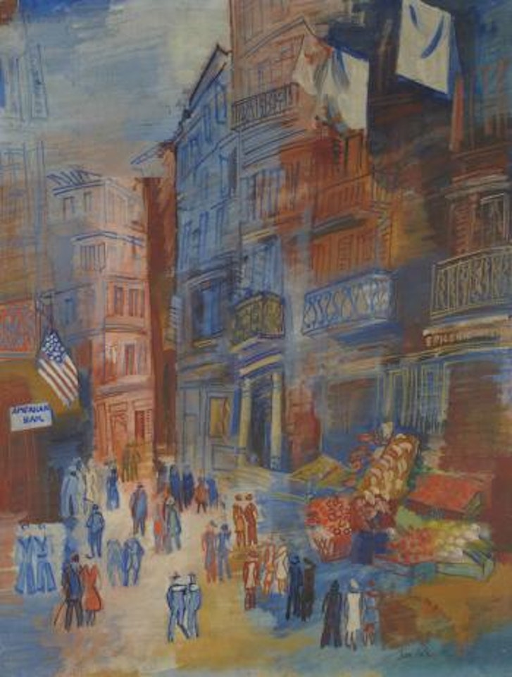 Le quartier Notre-Dame au Havre by Jean Dufy