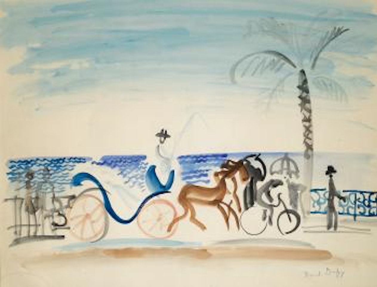Nice, Le Fiacre Au Palmier by Raoul Dufy