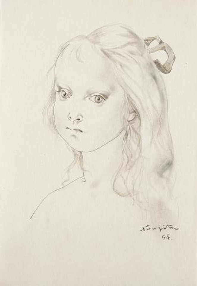 Tête De Jeune Fille by Leonard Tsuguharu Foujita