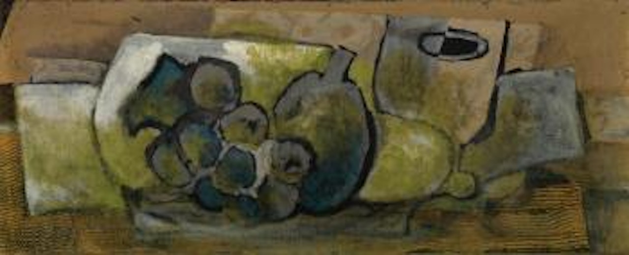 Verre Et Plat De Fruits by Georges Braque