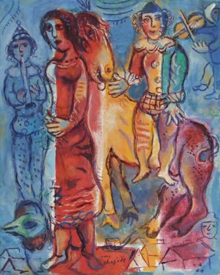 Clowns Et Ecuyère by Marc Chagall