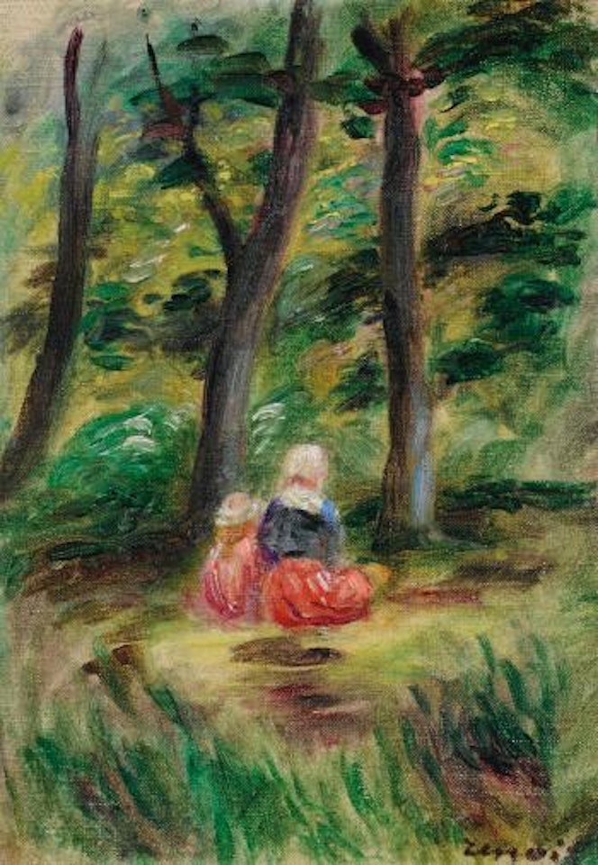Femme Et Enfant Dans Un Paysage by Pierre-Auguste Renoir