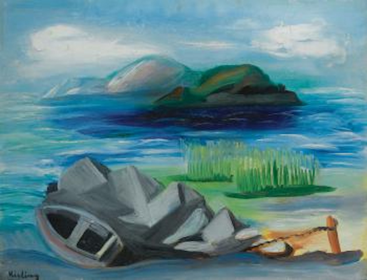 Barque Sur Le Rivage by Moïse Kisling