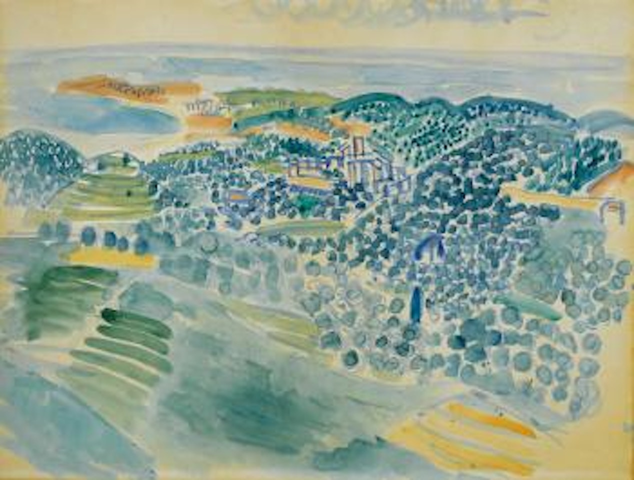 Les Collines De Saint-paul-de-vence by Raoul Dufy