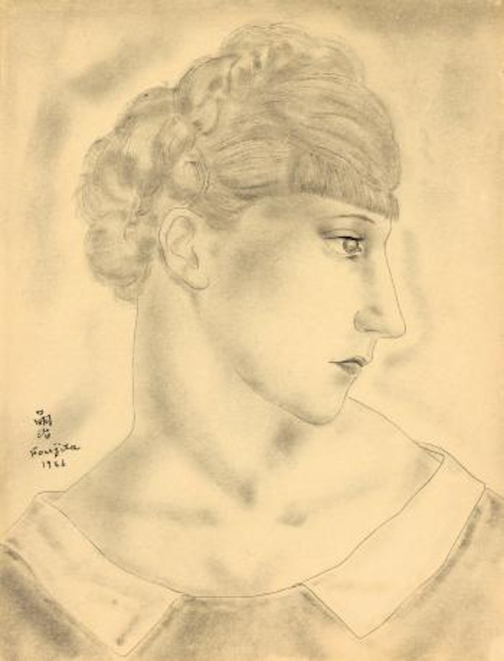 Portrait De Marie-berthe Aurenche by Leonard Tsuguharu Foujita
