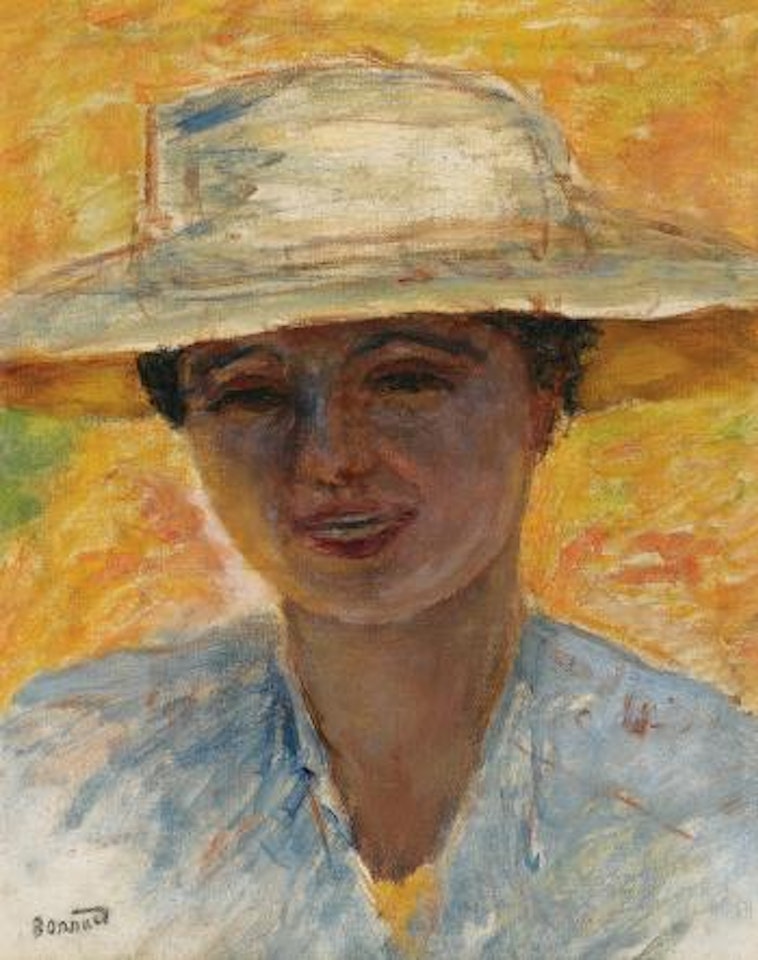 Portrait De Femme Au Grand Chapeau by Pierre Bonnard