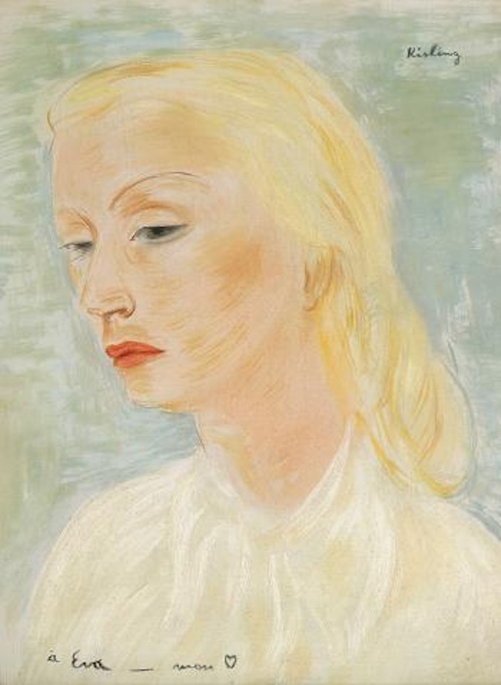 Portrait D'eva Busch by Moïse Kisling