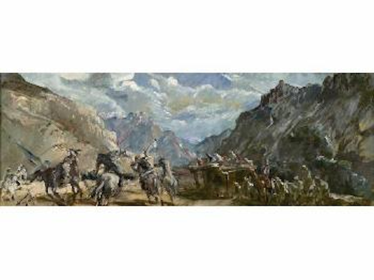Joueurs de polo à Misgar by Alexander Evgenievich Yakovlev