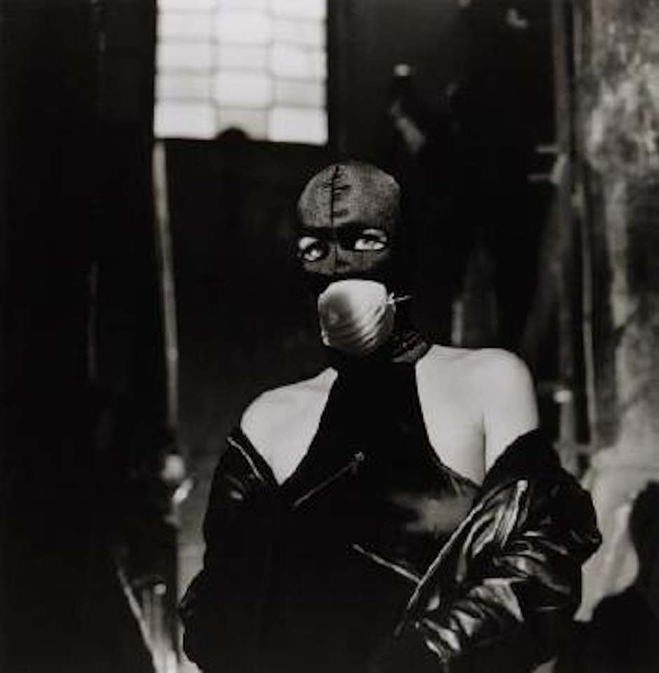 Protégée contre les vapeurs d'amiante, Milan by Helmut Newton