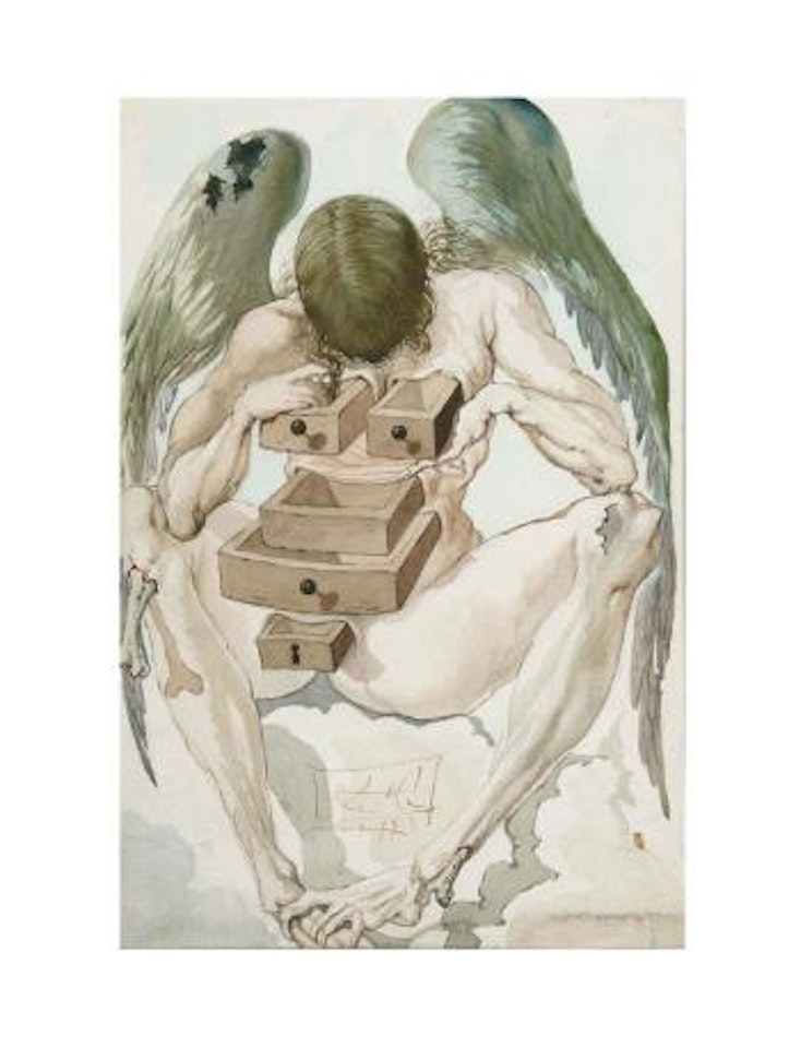 L'ange déchu, illustration pour 'La Divine Comédie' de Dante by Salvador Dali