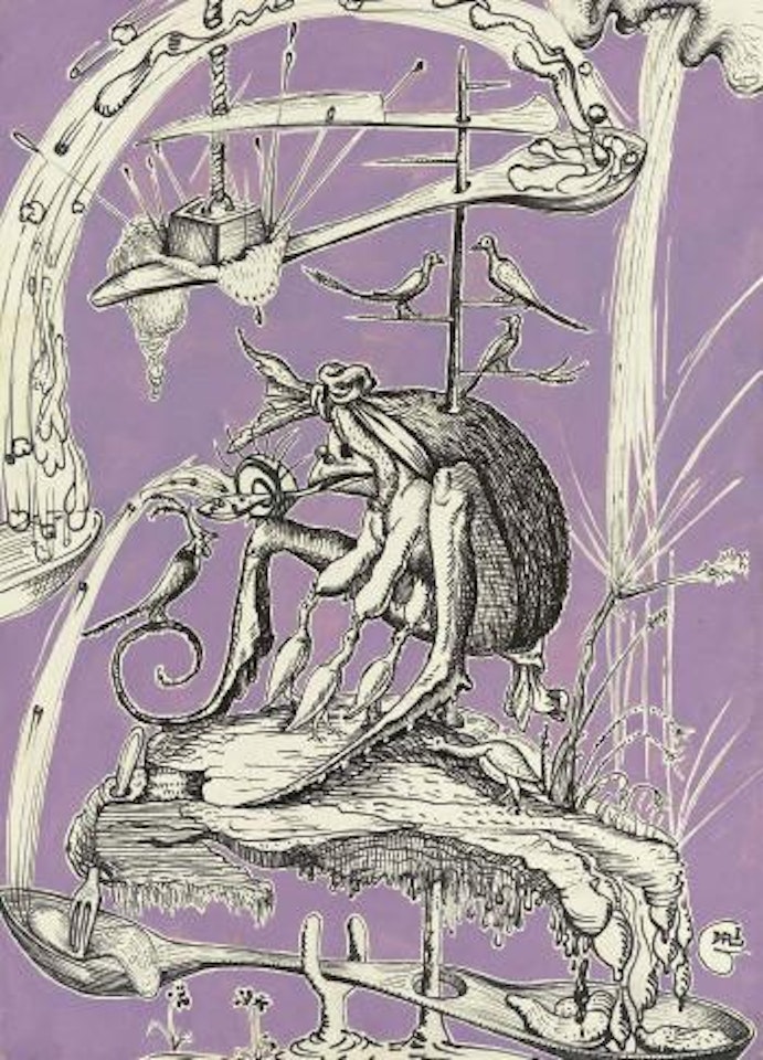 Sans titre (Girouette culinaire, illustration pour Pantagruel) by Salvador Dali