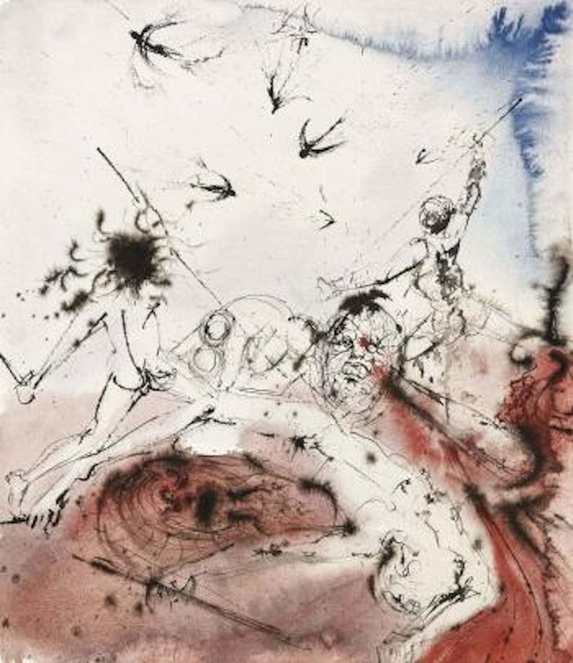 La bataille avec les prétendants by Salvador Dali