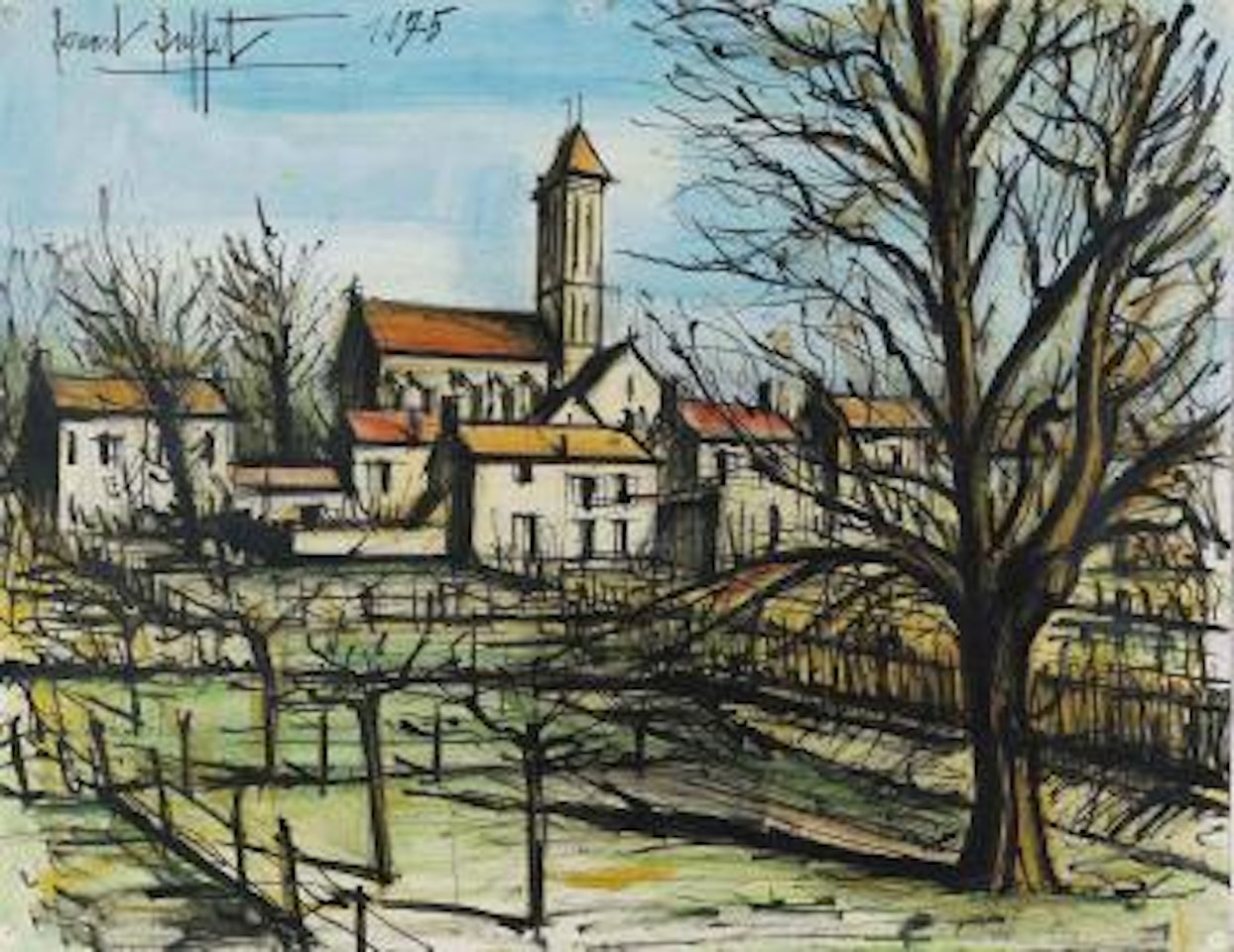 Vue de village by Bernard Buffet
