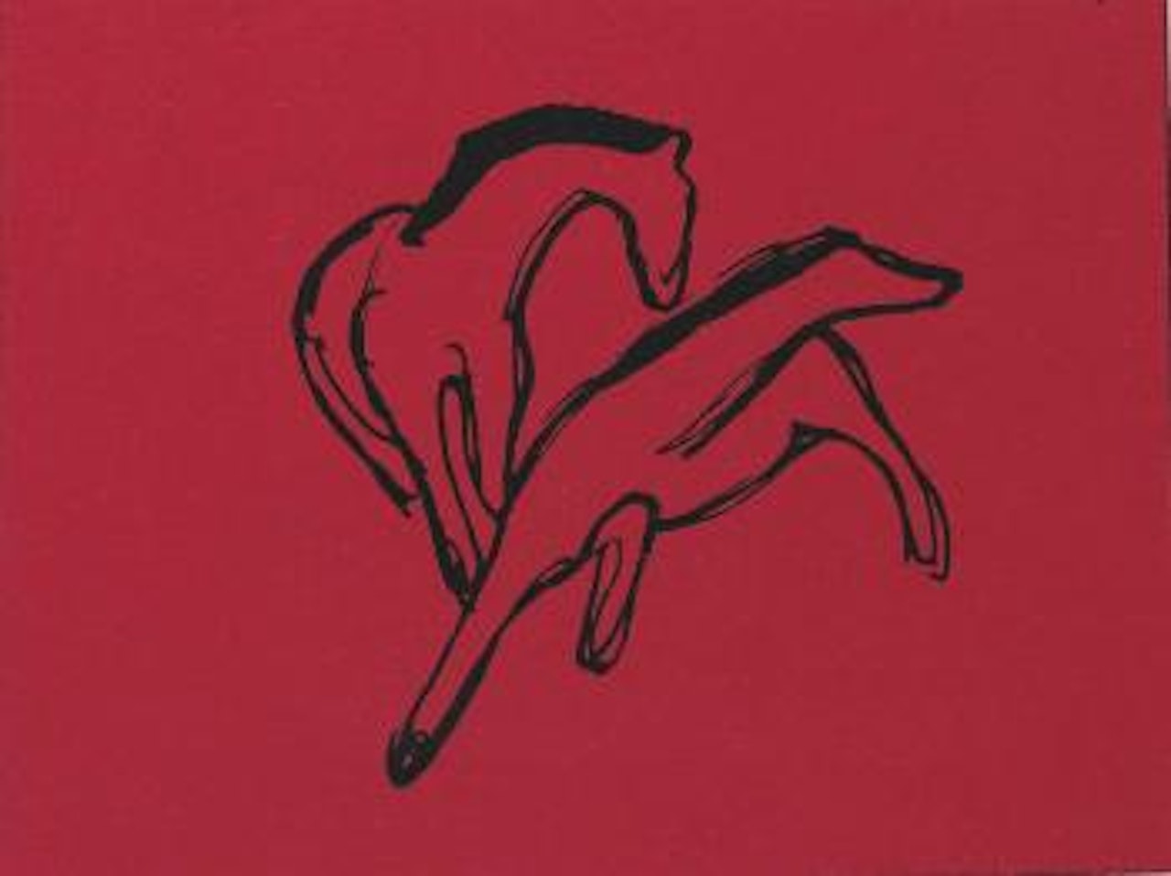 Zwei Pferdchen (Almanach-Vignette) by Franz Marc