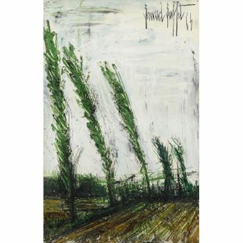 Les peupliers by Bernard Buffet