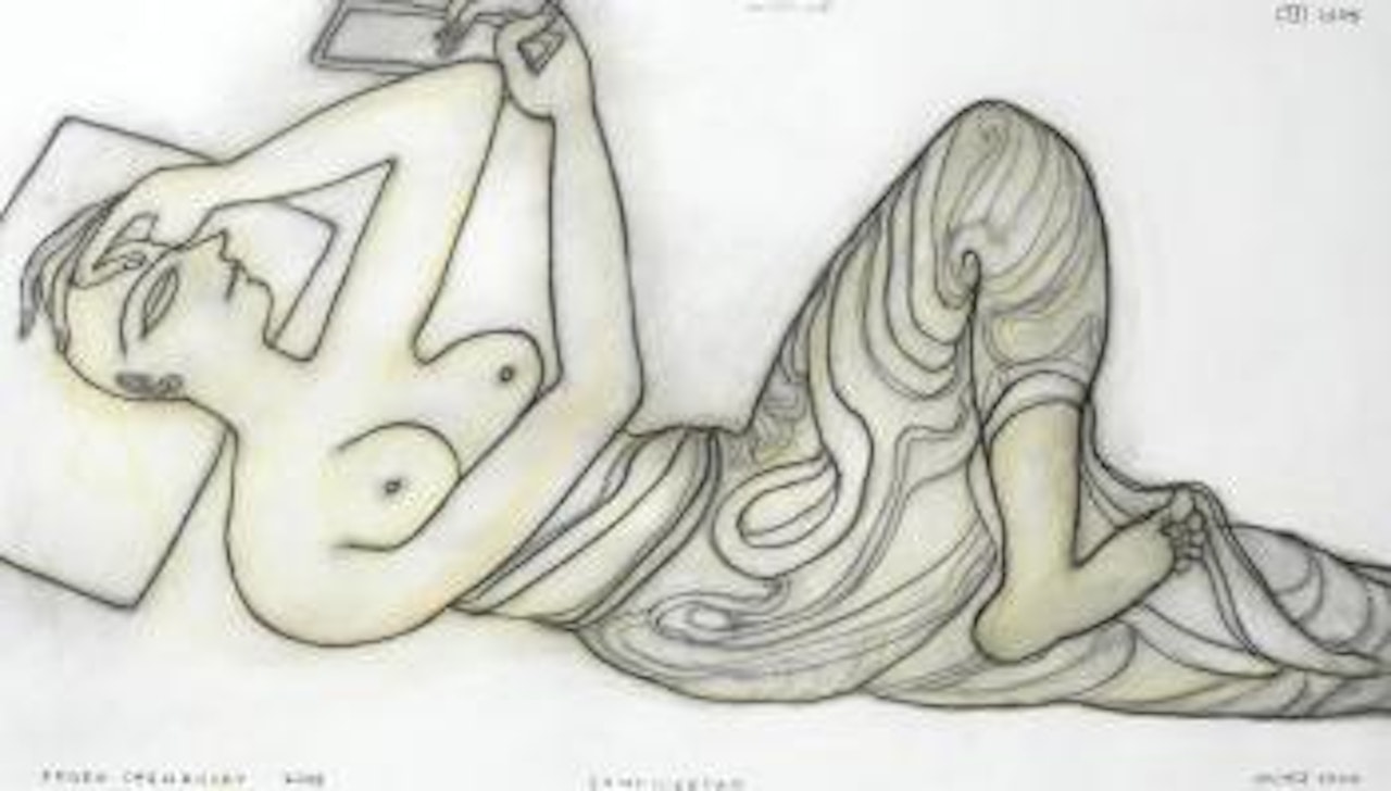 Shayito Nari (Reclining Woman) by Jogen Chowdhury
