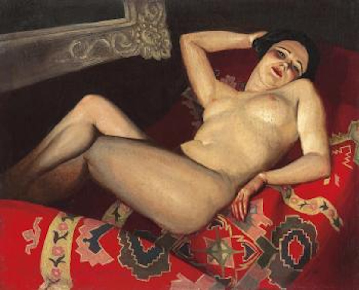 Nu couché sur un sofa by Tamara de Lempicka