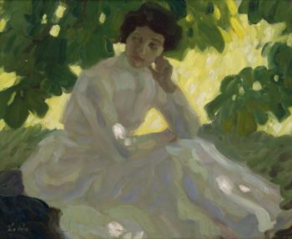 Heißer Tag (in the Academy Garden in Munich) by Leo Putz