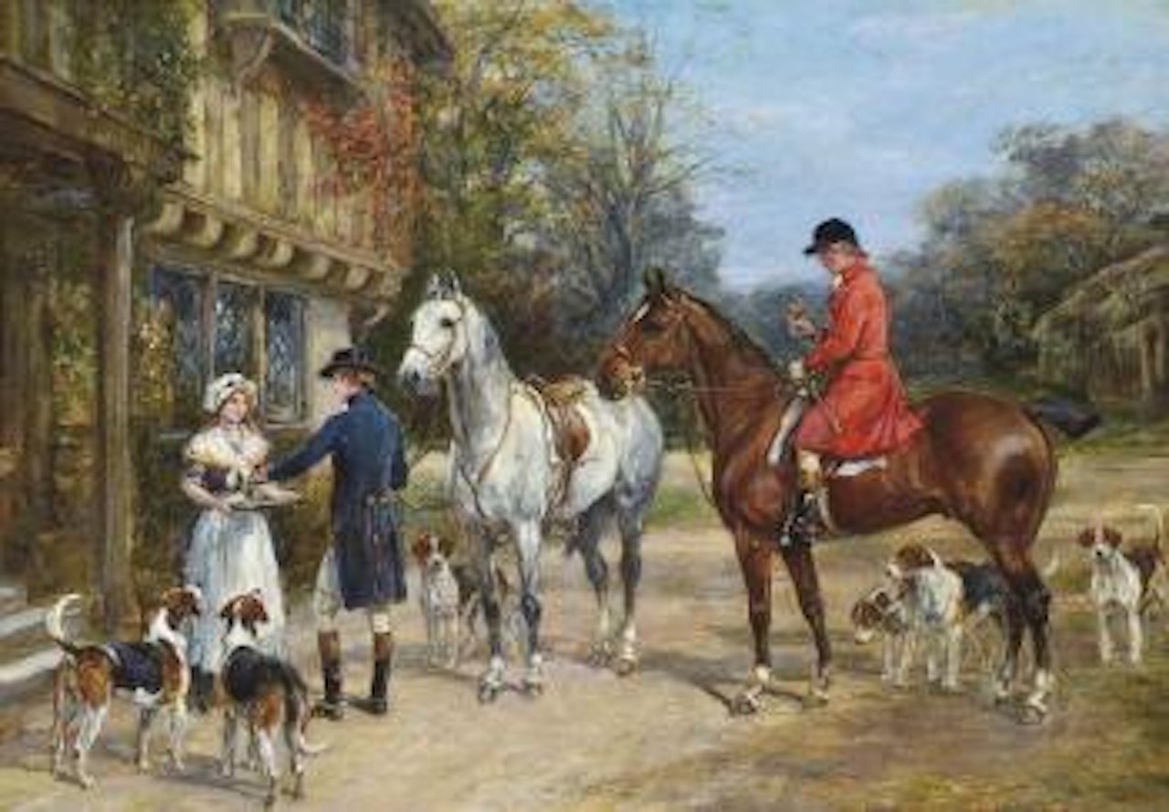A toast before the hunt by Heywood Hardy
