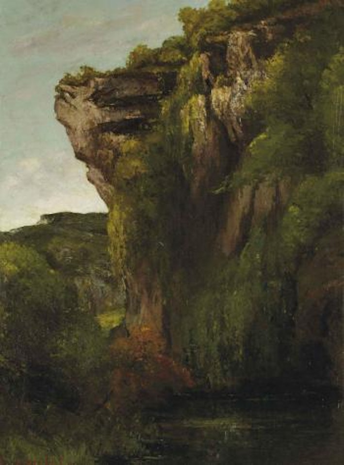 Bords de la Loue avec rochers by Gustave Courbet