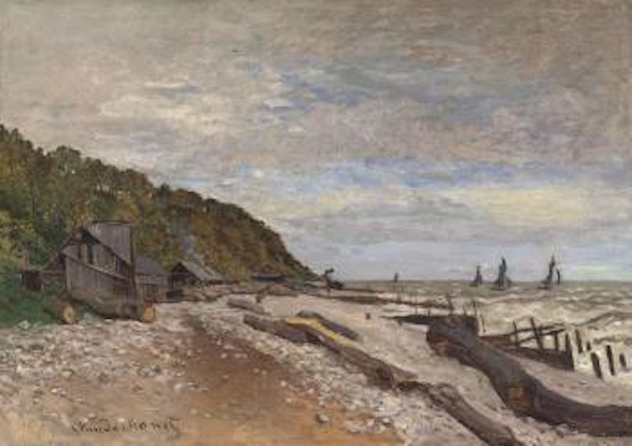 Le Chantier de petits navires, près de Honfleur by Claude Monet