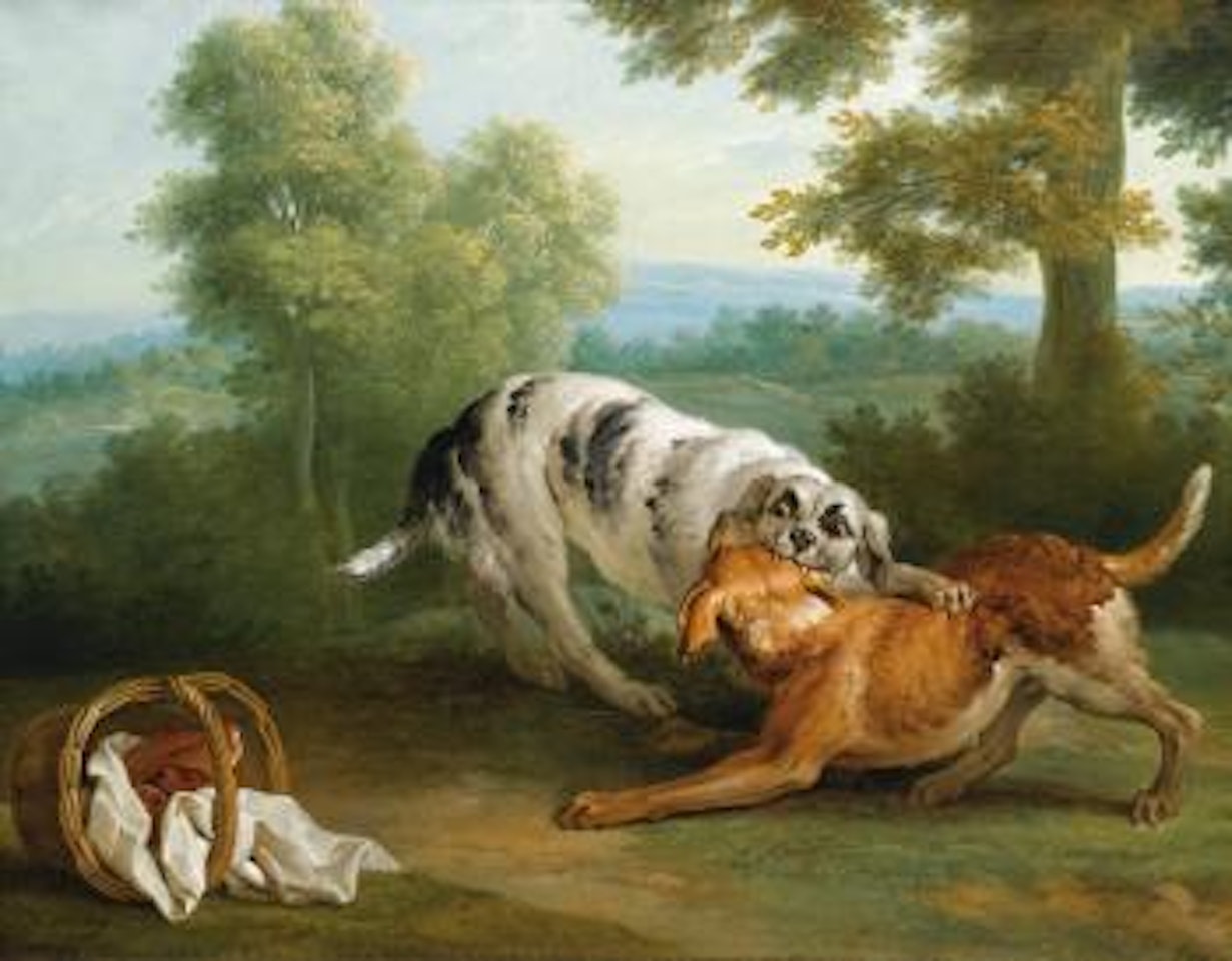 Le Chien Qui Porte à Son Cou Le Diner De Son Maître by Jean-Baptiste Oudry