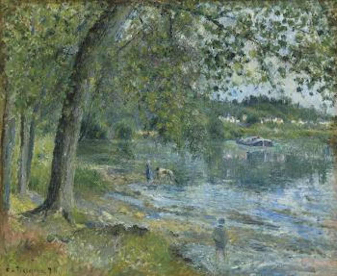 Bords de l'Oise à Auvers-sur-Oise by Camille Pissarro