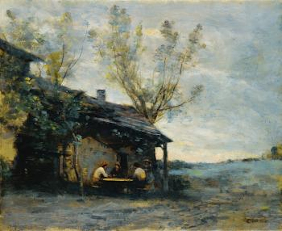 Une Guingette à Vaugirard by Jean Baptiste Camille Corot