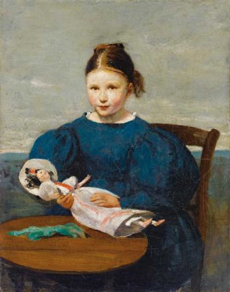 Petite Fille à La Poupée by Jean Baptiste Camille Corot