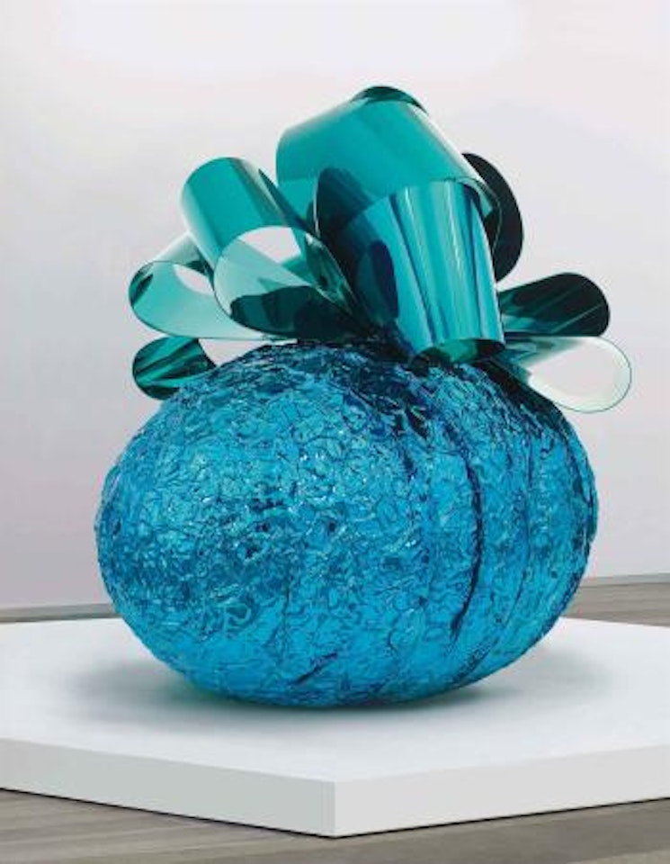 Baroque Egg With Bow (Blue/Turquoise) by Jeff Koons