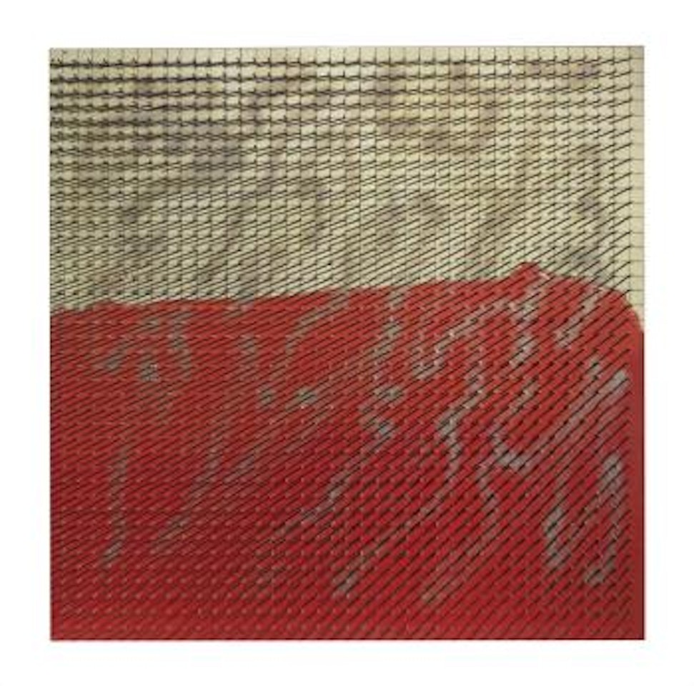 Eingedrungenes Rot, Reihung (Intruding Red, Sequence) by Günther Uecker