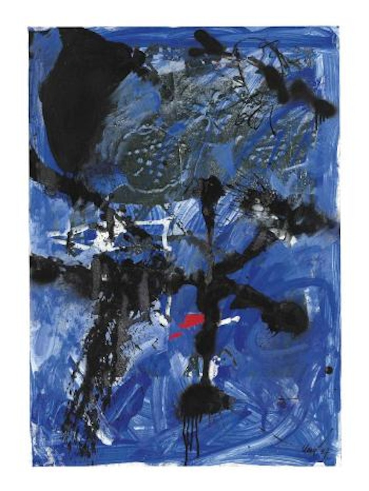 Estels en blau i negre by Antoni Clavé