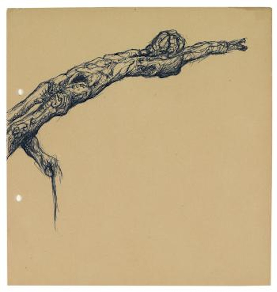 Untitled action drawing by Gunter Brus