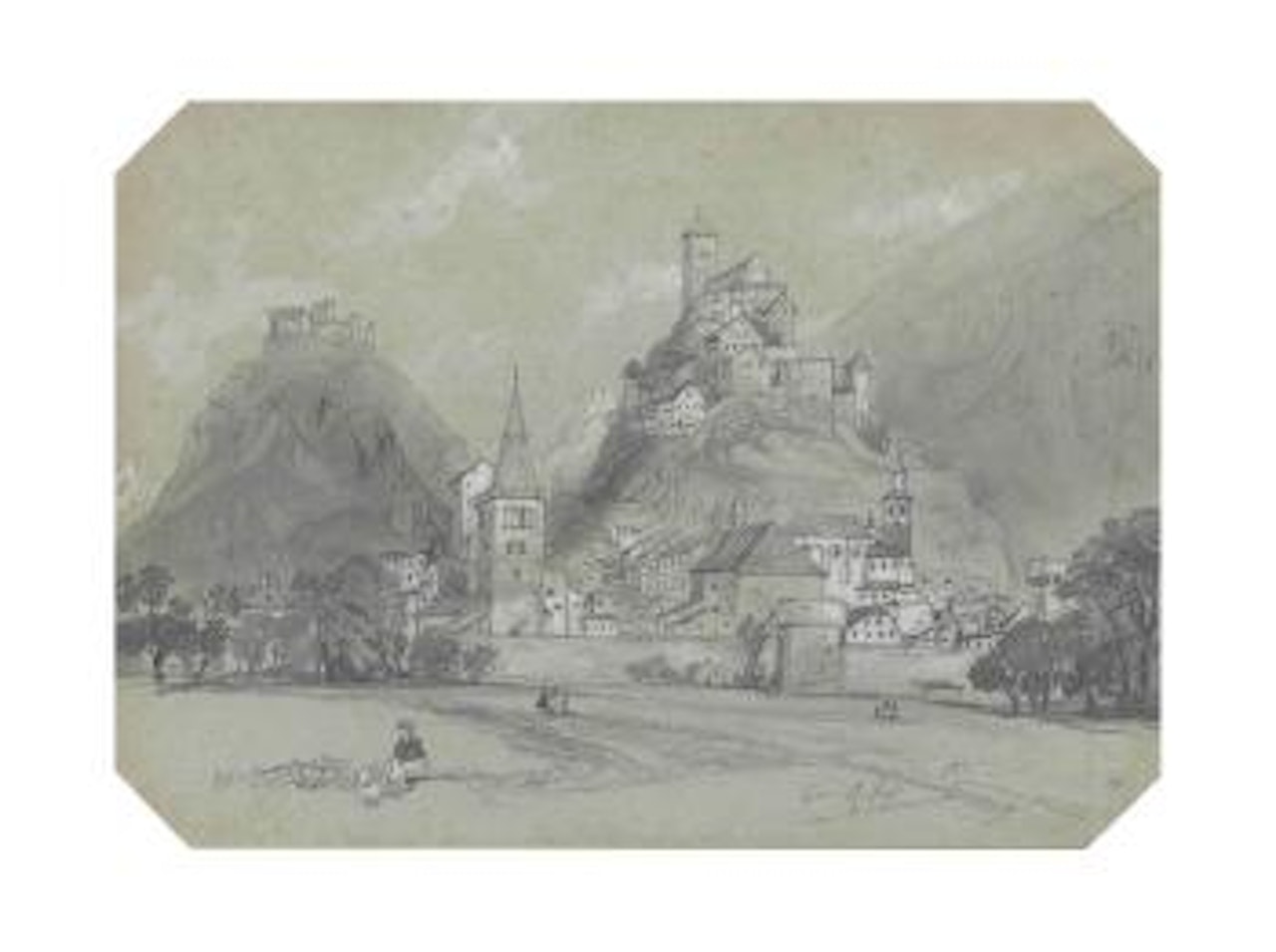 Sion, Switzerland by Edward Lear