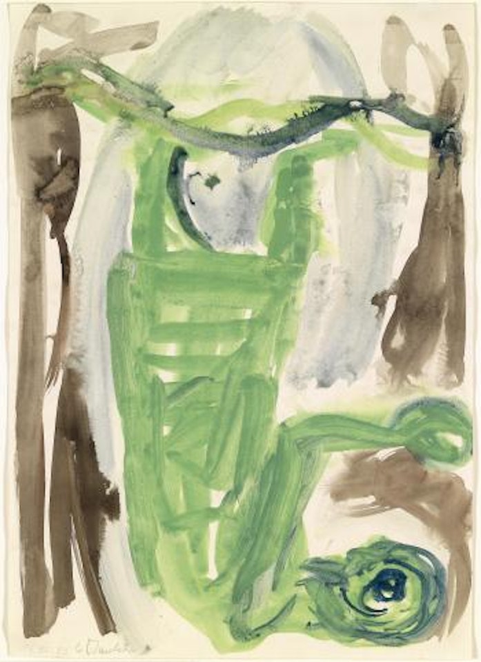 Figure in green by Georg Baselitz
