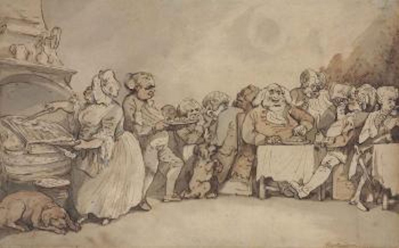 A city chop house: Dr Johnson at dinner by Thomas Rowlandson