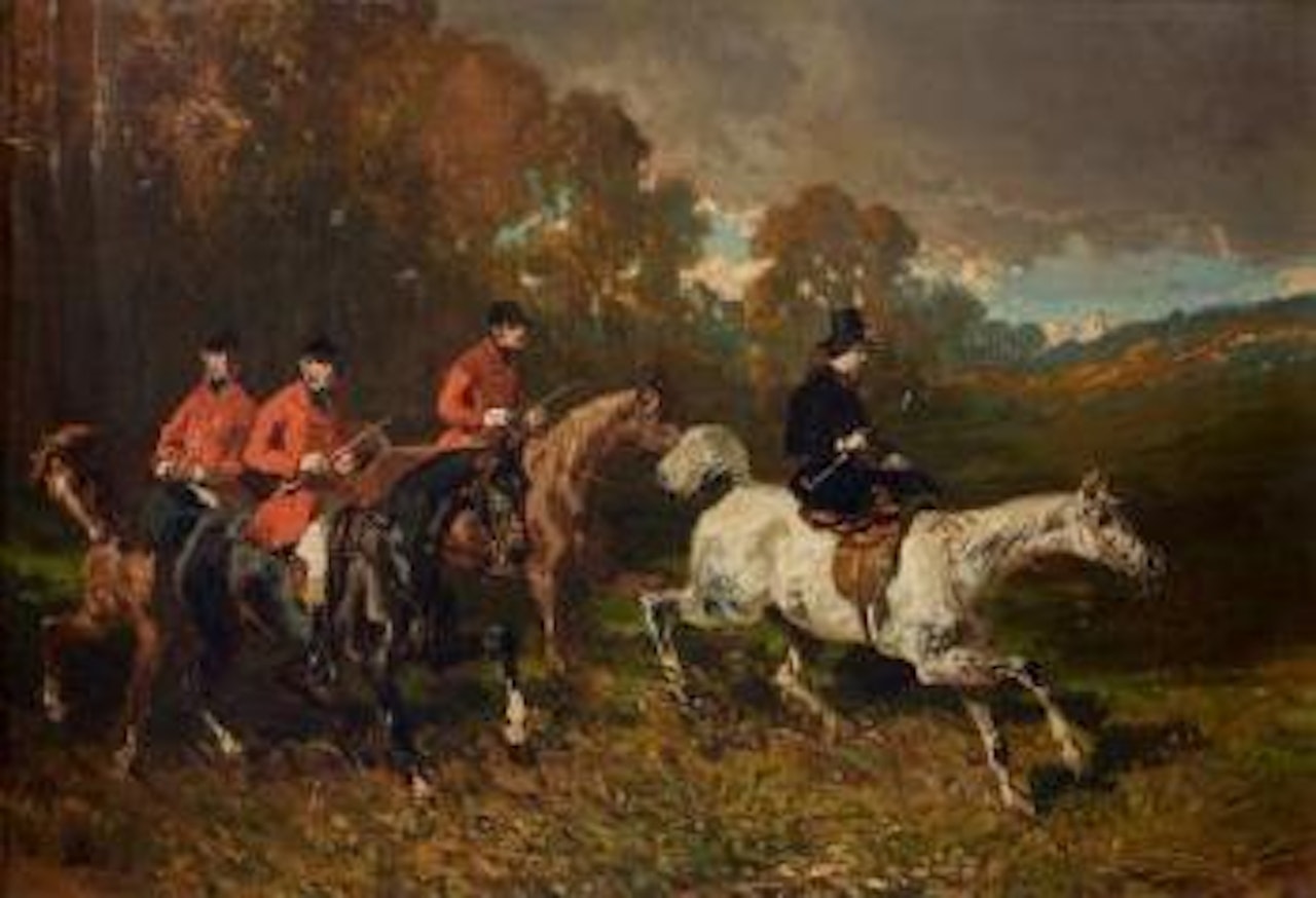 Cavaliers sortant de la forêt by Alfred de Dreux
