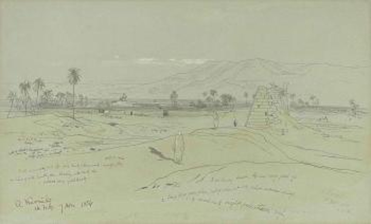 Karnak on the Nile, Egypt by Edward Lear