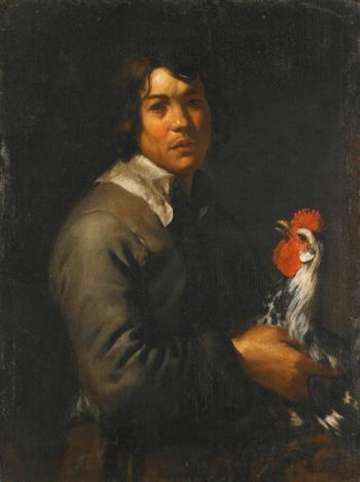 A Boy With a Cockerel by Roman School
