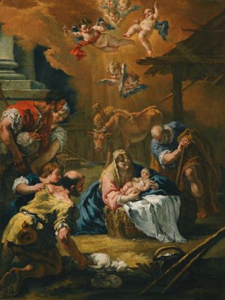 The Adoration Of The Shepherds by Sebastiano Ricci