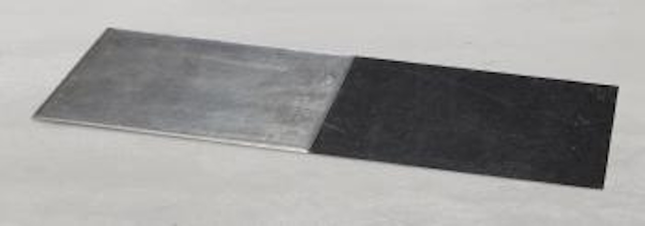 Tin-lead Long Pair by Carl Andre